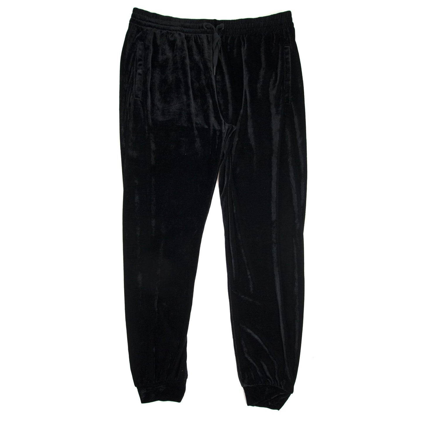 Versace Velour Cuffed Trackpants Black