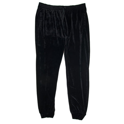 Versace Velour Cuffed Trackpants Black