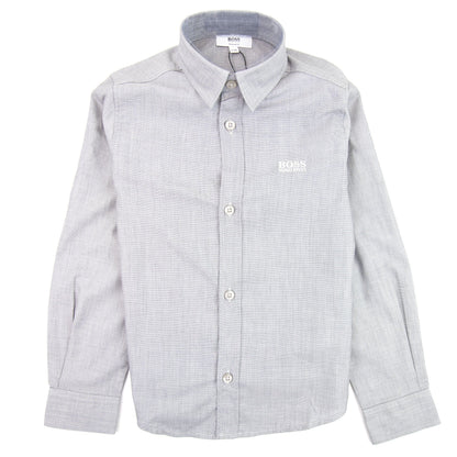 Hugo Boss Kids Long Sleeve Shirt Grey