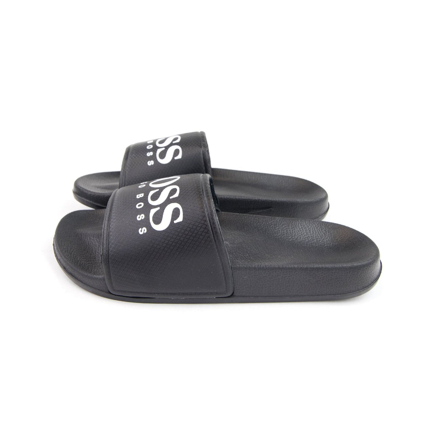 Hugo Boss Kids Logo Slides Black