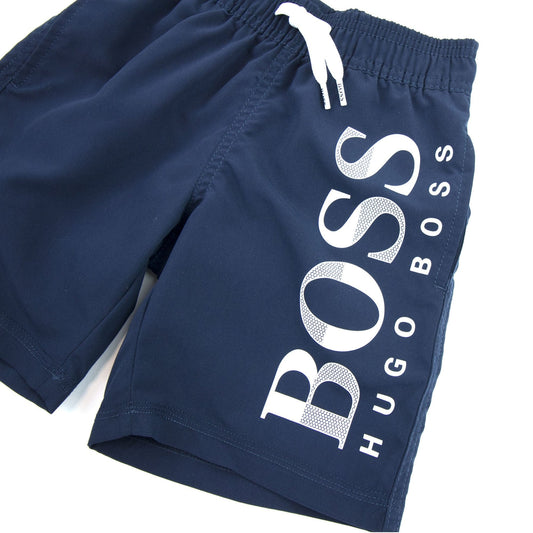 Hugo Boss Kids Logo Swimshorts Navy