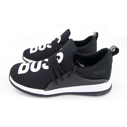 Hugo Boss Kids Large Boss Running Trainer Black/white