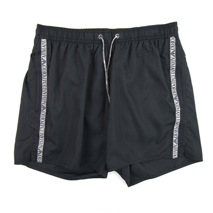 Emporio Armani Silver Side Logo Swim Shorts Black 00020