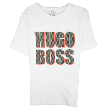 Hugo Boss Kids Polka Dot Logo T-shirt White