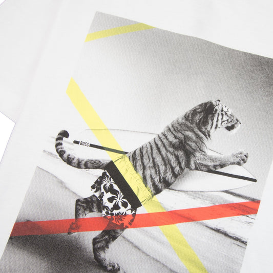 Hugo Boss Kids Tiger T-shirt White