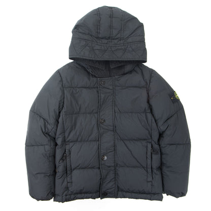 Stone Island Junior Garment Dyed Crinkle Reps Ny Down Jacket Black V0029