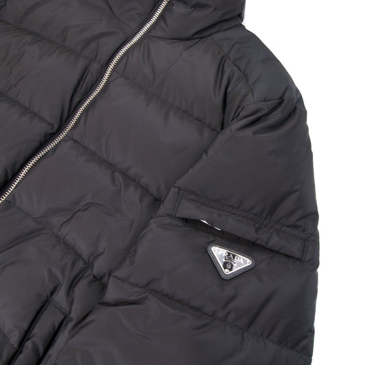 Prada Piumino Nylon Piuma Puffer Jacket Nero