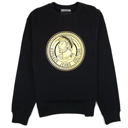 Versace Jeans Couture Medallion Foil Print Sweatshirt Black
