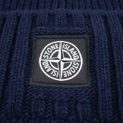 Stone Island Junior Compass Beanie Navy V0020