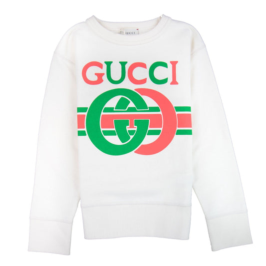 Gucci Junior Interlocking G Sweatshirt Off White