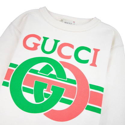 Gucci Junior Interlocking G Sweatshirt Off White