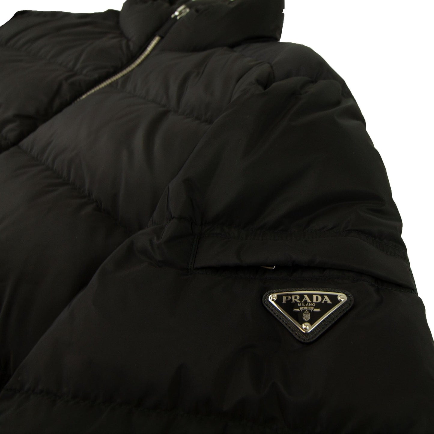 Prada Piumino Nylon Down Jacket Nero
