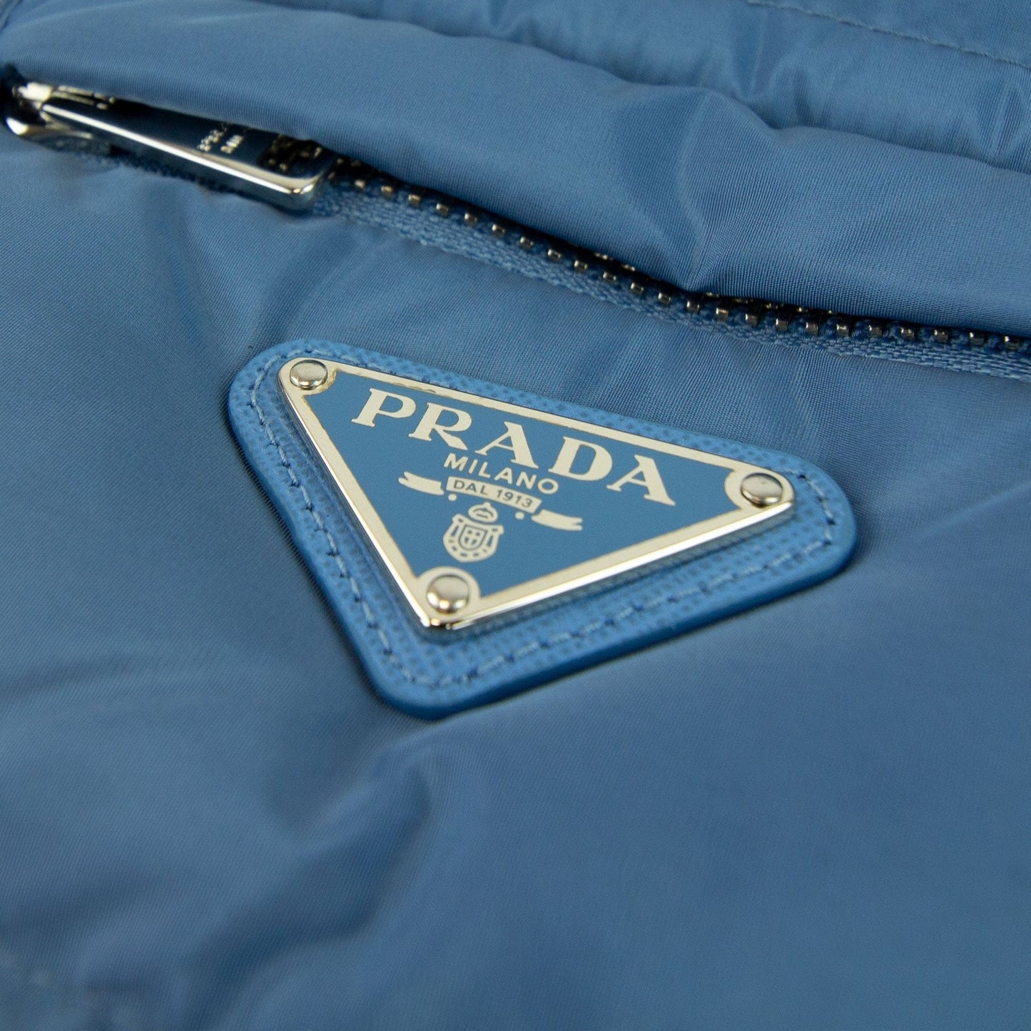 Prada Piumino Nylon Gilet Avio/nero