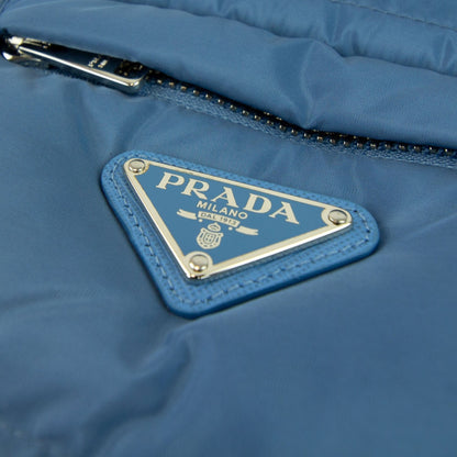 Prada Piumino Nylon Gilet Avio/nero