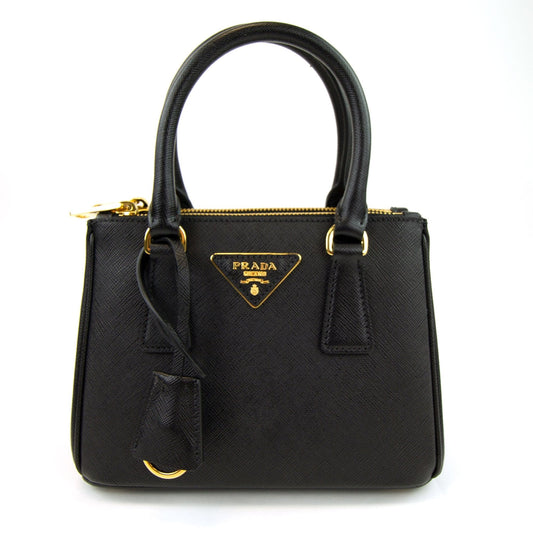 Prada Mini Saffiano Tote Bag Nero