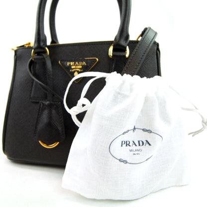 Prada Mini Saffiano Tote Bag Nero