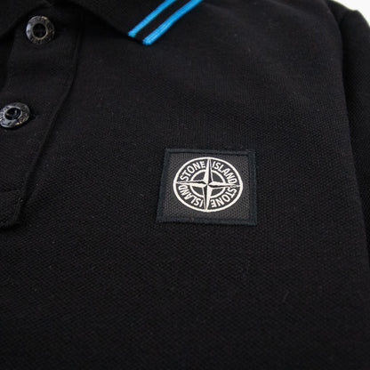 Stone Island Polo SS Kids Black/blue V0029