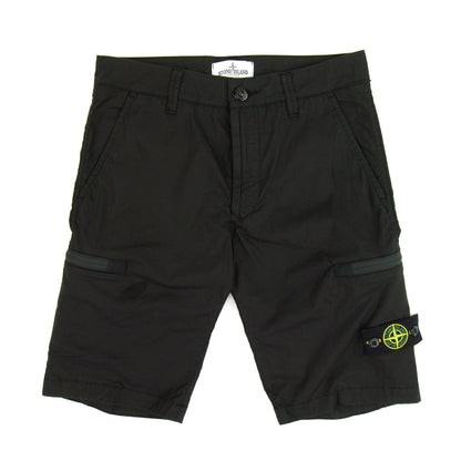 Stone Island Junior Cargo Shorts Black VOO29