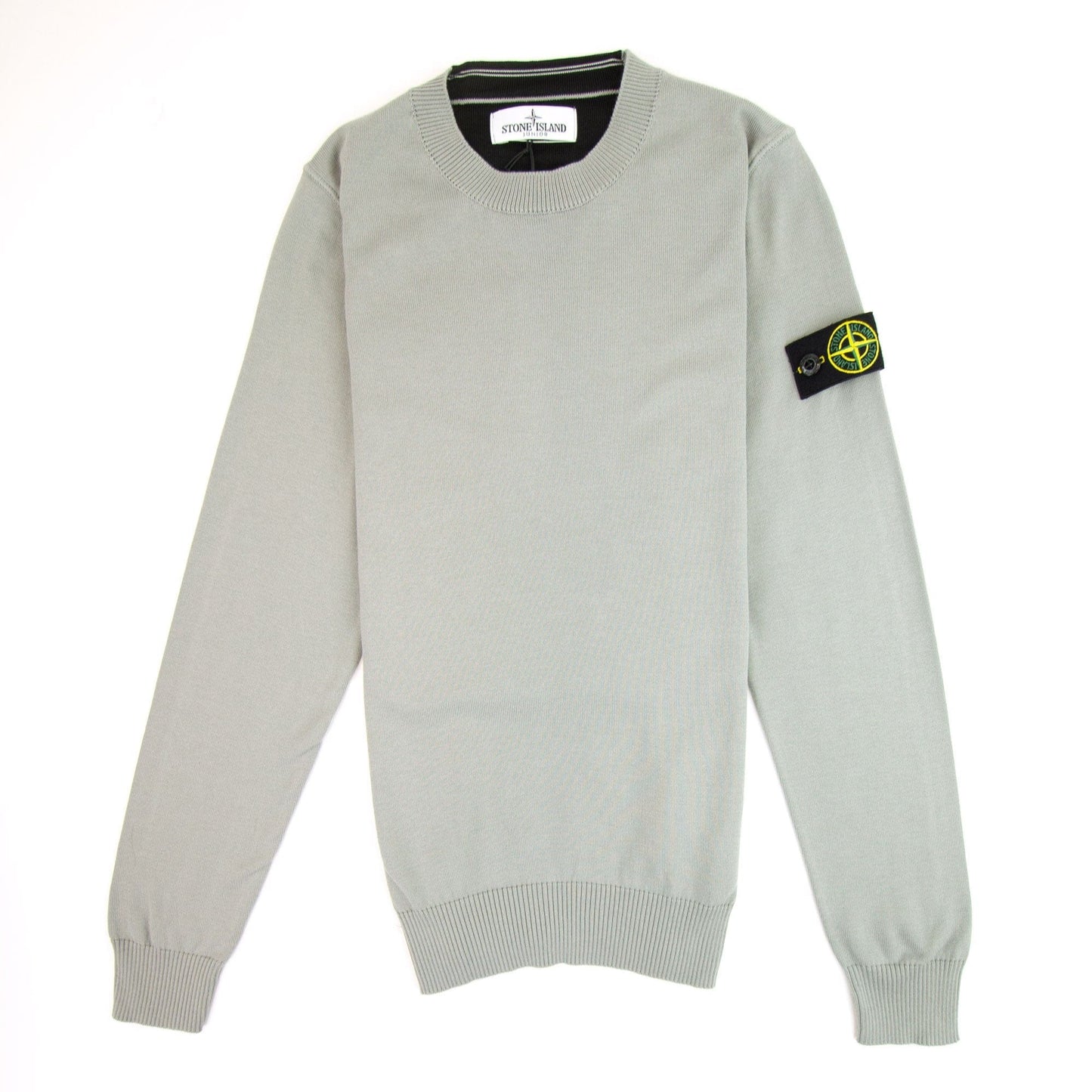 Stone Island Junior Crew Neck Knit Jumper Grey V0060