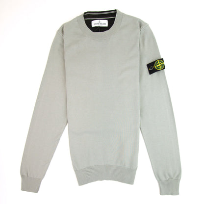 Stone Island Junior Crew Neck Knit Jumper Grey V0060