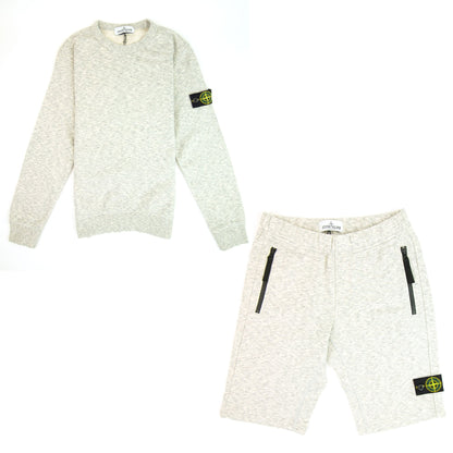 Stone Island Junior Fleece Badge Short Dust Grey V0060