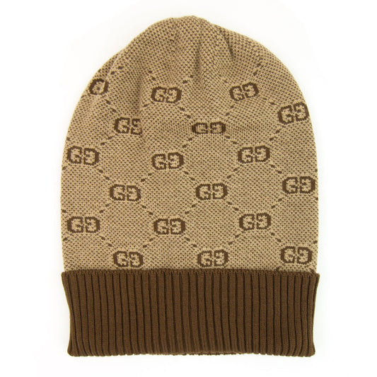 Gucci Junior GG Beanie Hat Brown