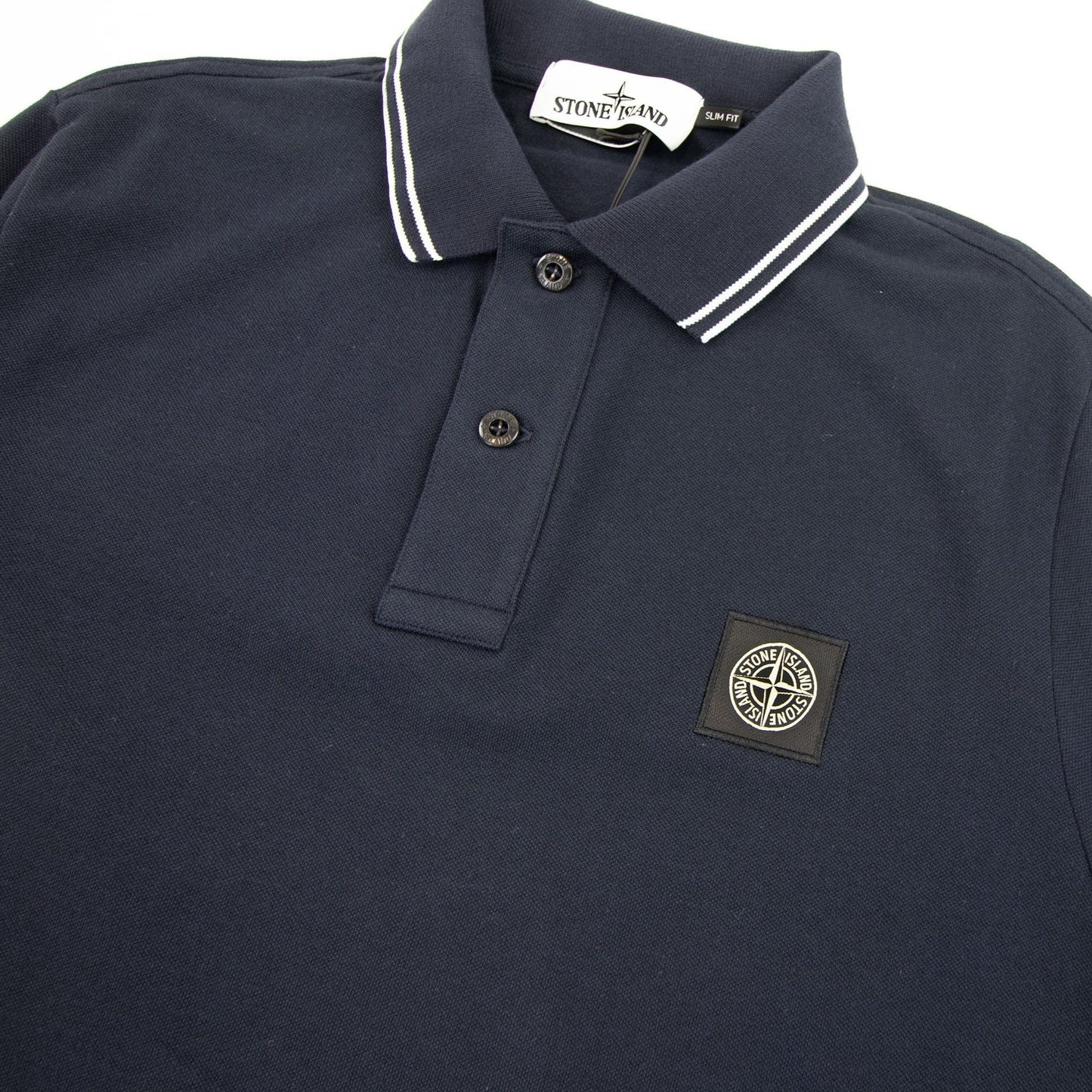 Stone Island 22S18 Slim Fit Polo Shirt Navy V0020