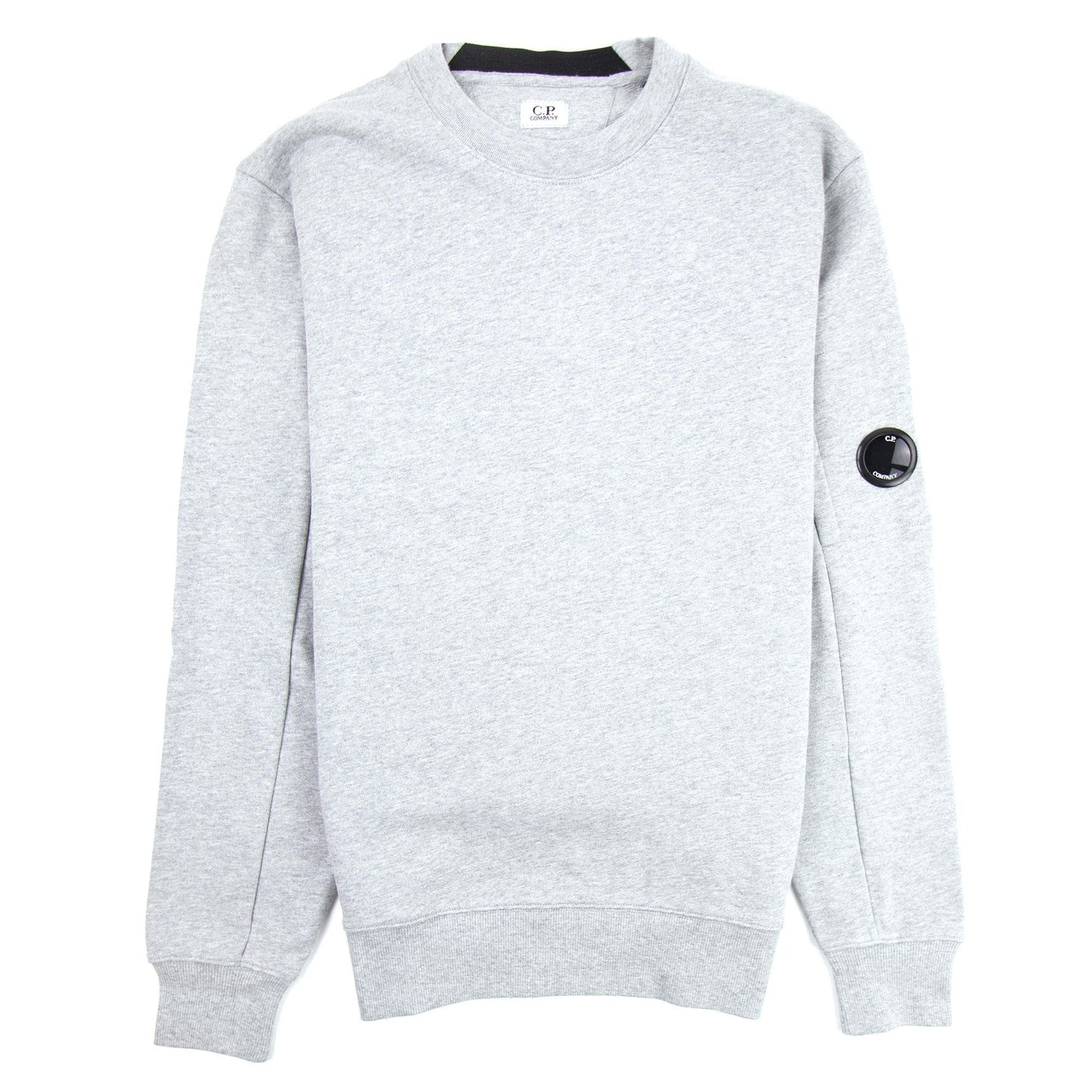 CP Company Diagonal Raised Fleece Lens Crew Sweatshirt Grey M93