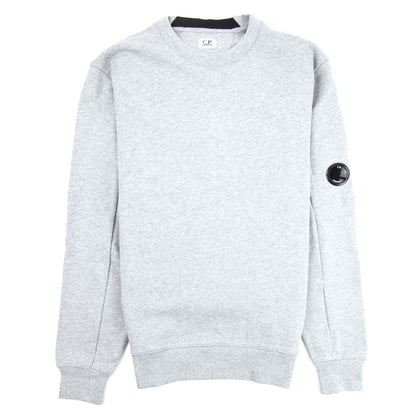 CP Company Diagonal Raised Fleece Lens Crew Sweatshirt Grey M93