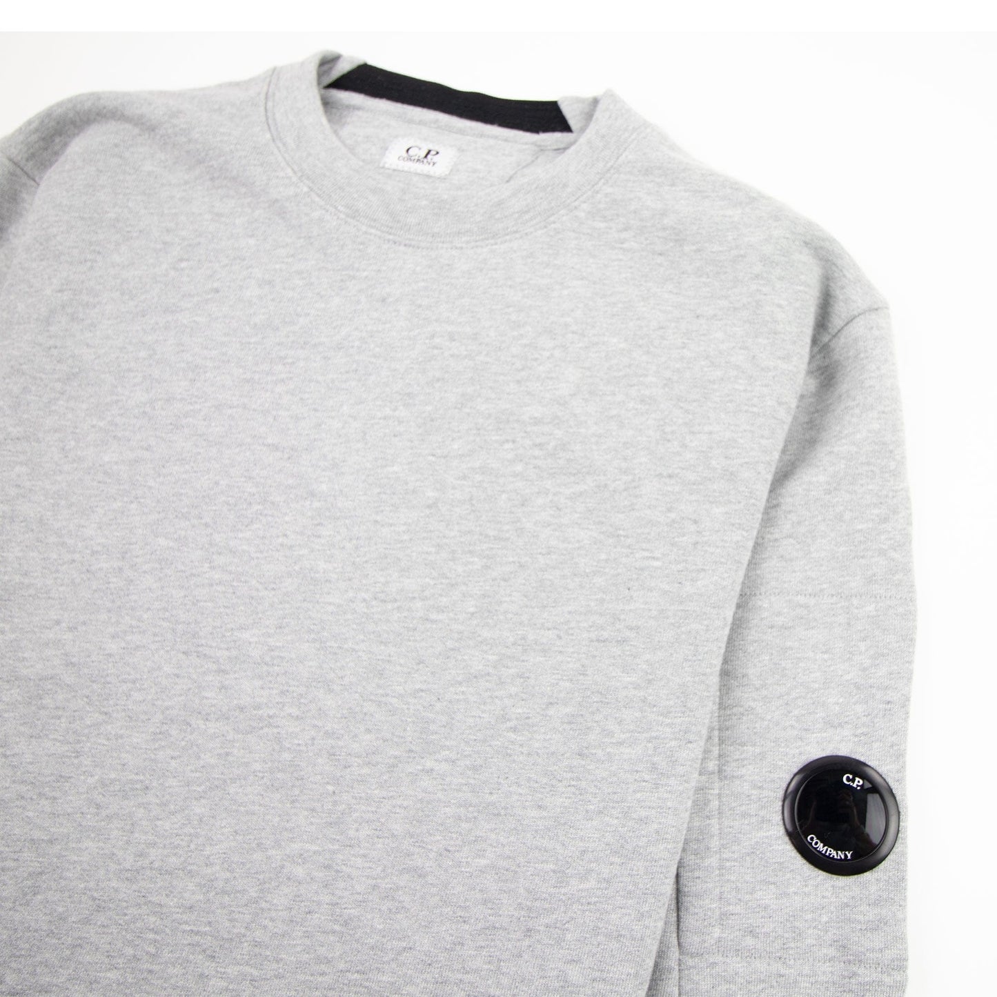 CP Company Diagonal Raised Fleece Lens Crew Sweatshirt Grey M93