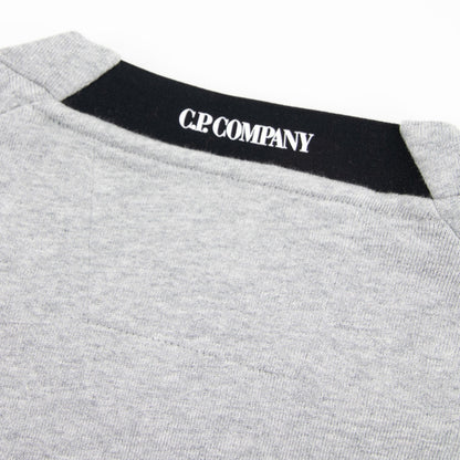 CP Company Diagonal Raised Fleece Lens Crew Sweatshirt Grey M93