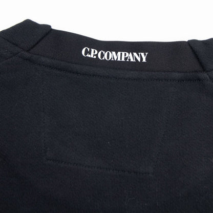 CP Company Diagonal Raised Fleece Lens Crew Sweatshirt Black 999