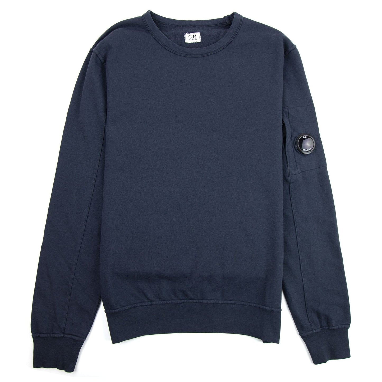 CP Company Light Fleece Lens Crew Sweatshirt Navy 888