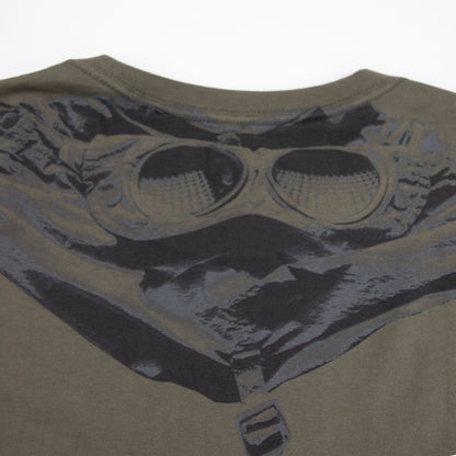 CP Company Reverse Goggle Print T-shirt Dusty Olive 661