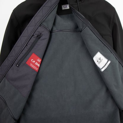 CP Company Shell Concealed Goggle Jacket Black 999
