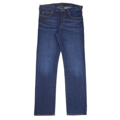 Emporio Armani J06 Slim Fit Tobacco Stitch Jean 0941 Denim Blue
