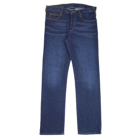Emporio Armani J06 Slim Fit Tobacco Stitch Jean 0941 Denim Blue