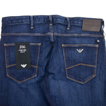 Emporio Armani J06 Slim Fit Tobacco Stitch Jean 0941 Denim Blue