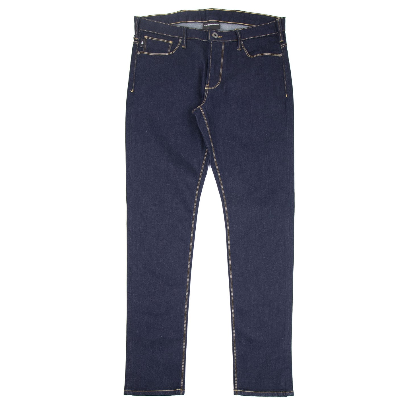 Emporio Armani J06 Slim Yellow Stitch Jeans 0941 Denim Blue