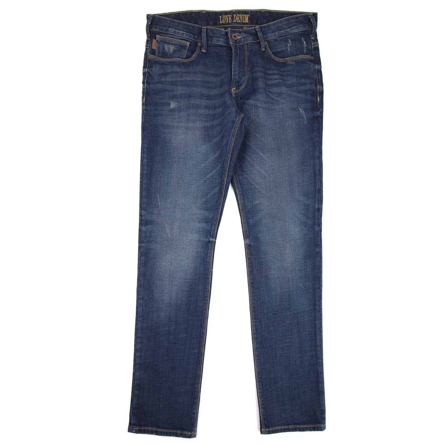 Emporio Armani J06 Washed Gold Stitch Slim Fit Jeans 0941 Denim Blue
