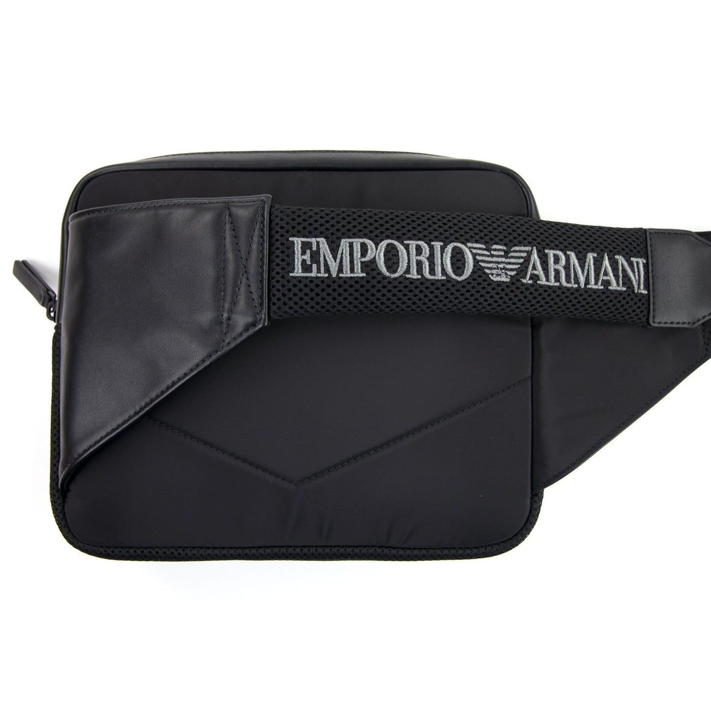 Emporio Armani Small Mesh Eagle Briefcase Bag Black/black