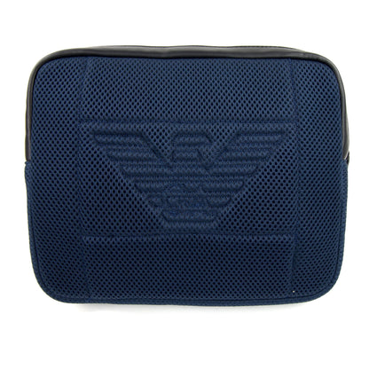 Emporio Armani Small Mesh Eagle Briefcase Bag Navy/black