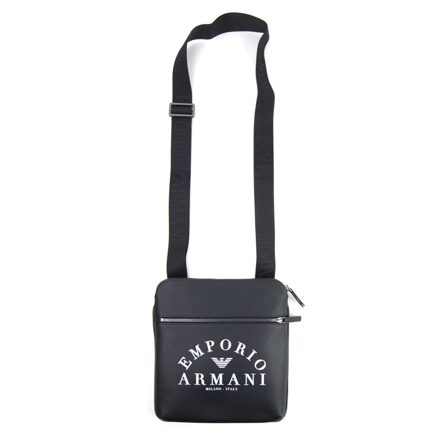 Emporio Armani Logo Printed Messenger Bag Black/white