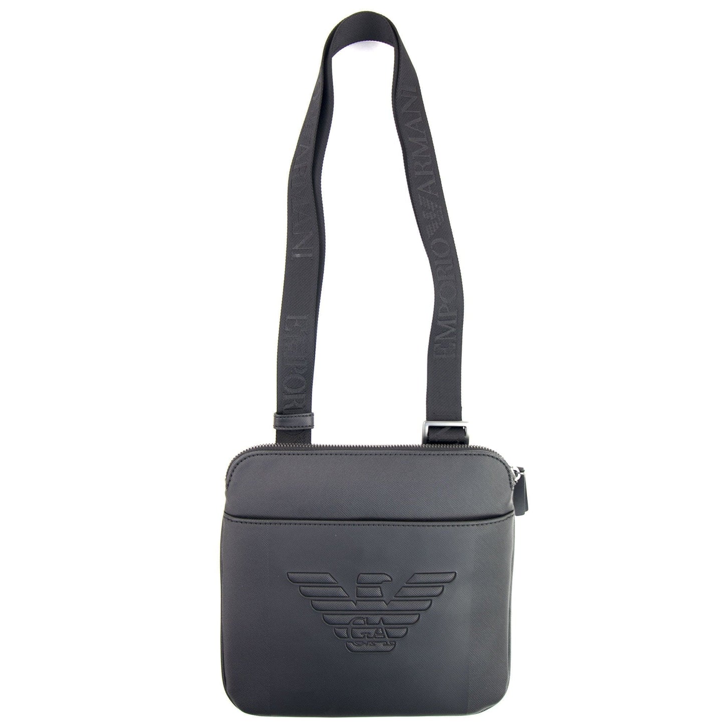 Emporio Armani Embossed Logo Cross Body Bag Black