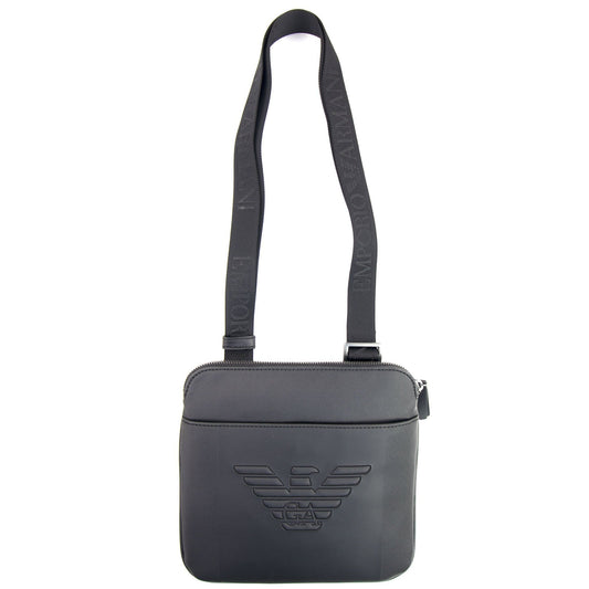 Emporio Armani Embossed Logo Cross Body Bag Black