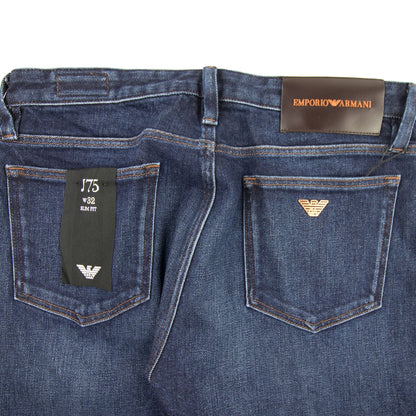 Emporio Armani J75 Slim Fit Selvedge Jeans Denim Blue 0941