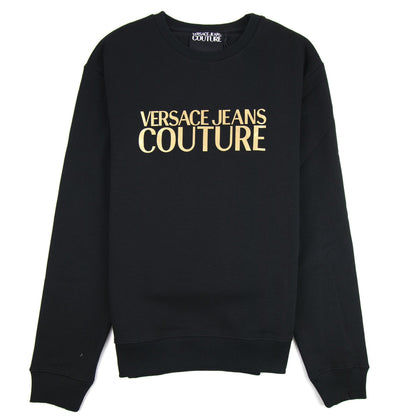 Versace Jeans Couture Logo Crew Neck Sweatshirt Black