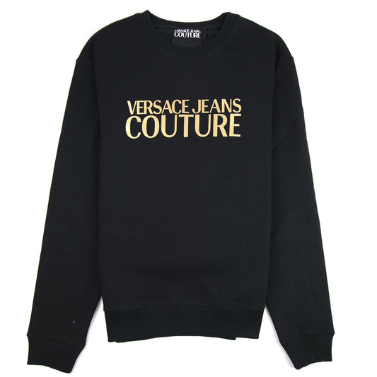 Versace Jeans Couture Logo Crew Neck Sweatshirt Black