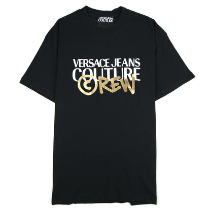 Versace Jeans Couture Crew Logo T Shirt Black
