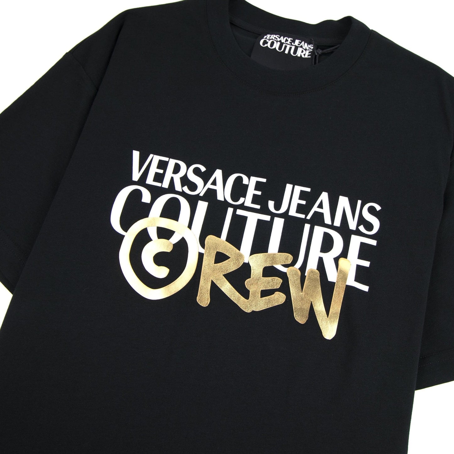 Versace Jeans Couture Crew Logo T Shirt Black